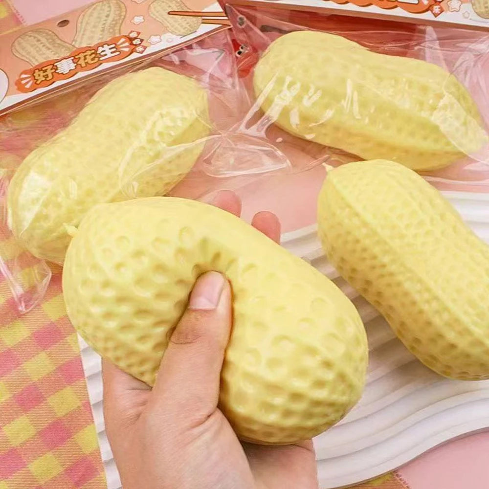 Hot Fruit Stress Ball Crunchy Squeeze Ball Squishy Cheese Peanut Soft Block Feel Fidget Toy ASMR Sensory Anti Stress Ball Adults