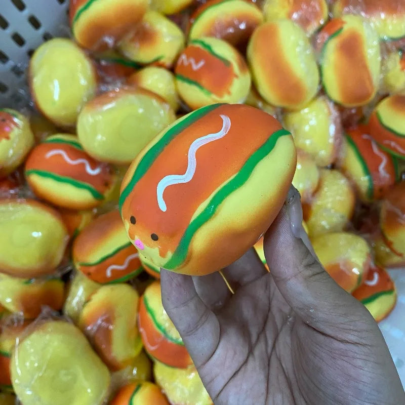 Handmade Ball Squishy Crunchy Pig Hot Dog Sausage Stress Ball Squishy Squeeze ASMR Sensory ADHD Anti Stress Relief Fidget Toys