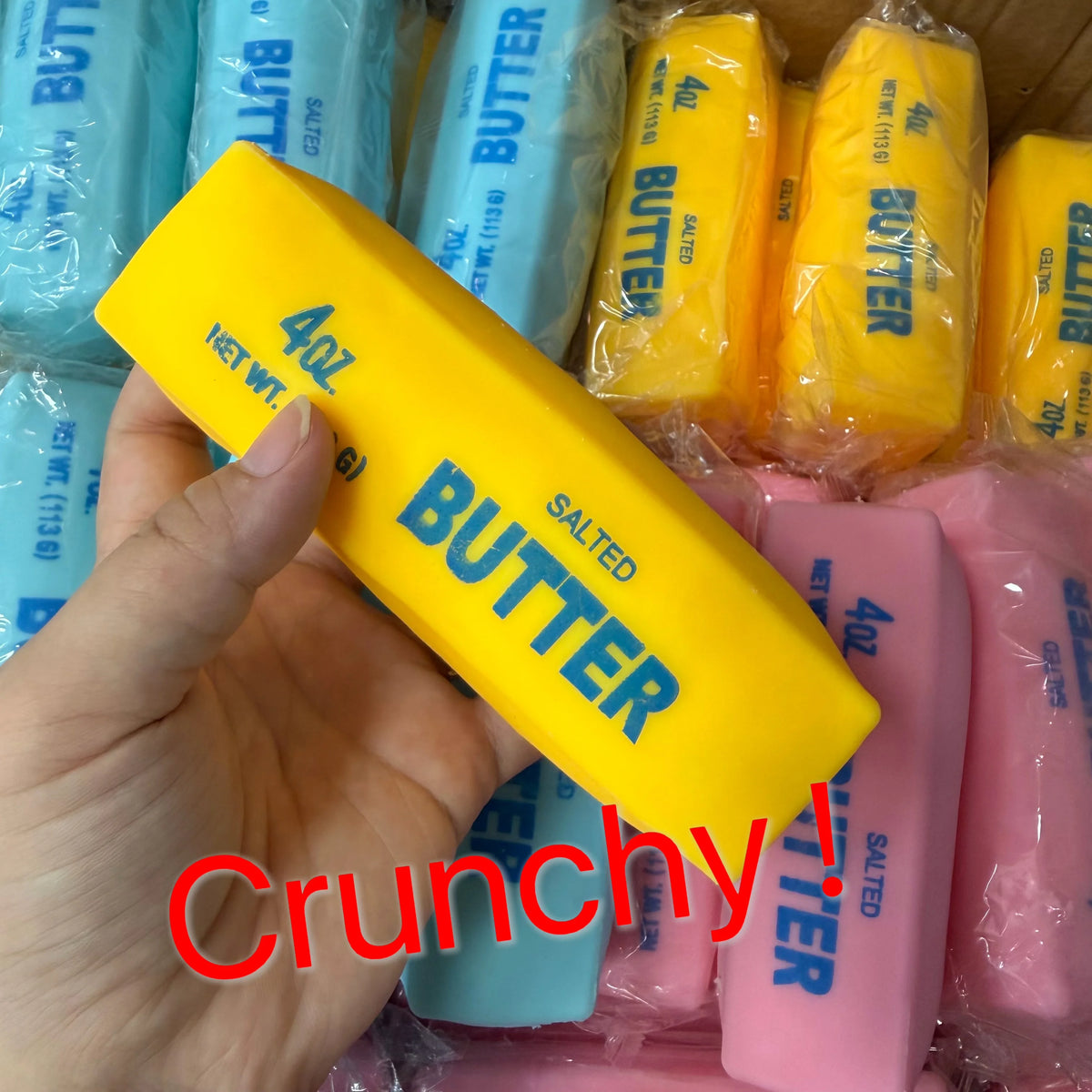 Realistic Butter Stick Squishy Toy Viral Crunchy Squeeze Toy Soft Stress Relief Fidget Sensory Toy Fun Desk Decoration Gift