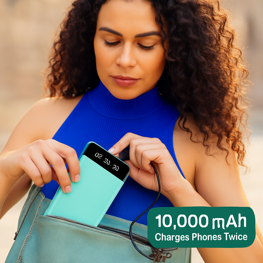 Power Bank Portable Slim Charger Dual USB Output