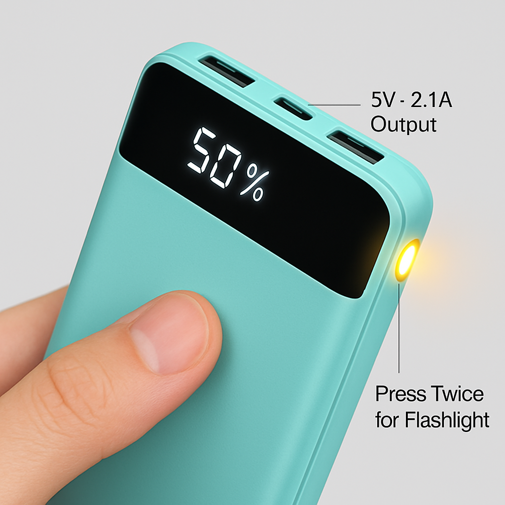Power Bank Portable Slim Charger Dual USB Output