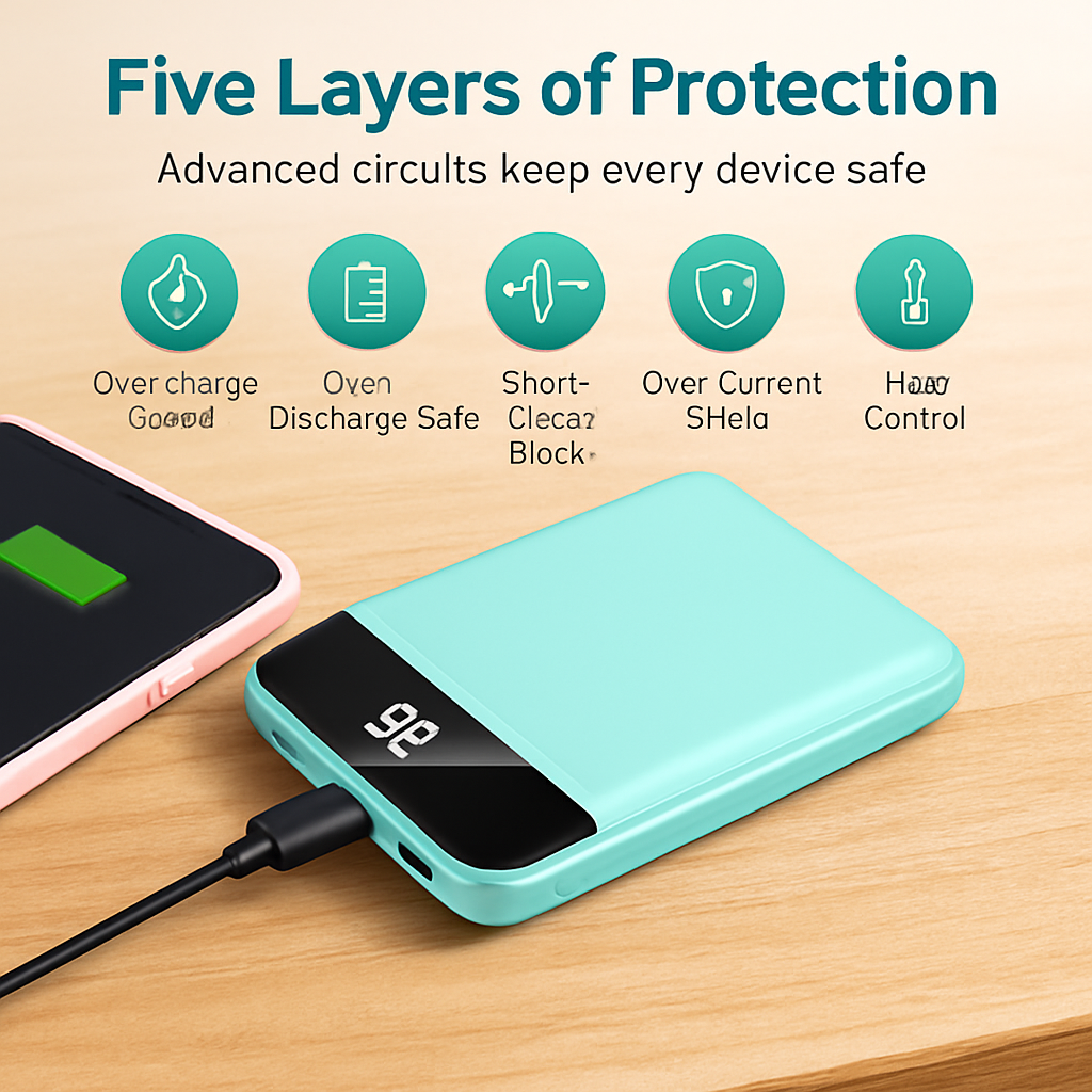 Power Bank Portable Slim Charger Dual USB Output